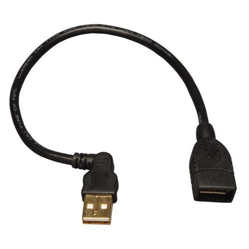 Tripp Lite USB A/A Extension Cable (USB-A Left-Angle M to USB-A F) 10-in. (U005-10I)